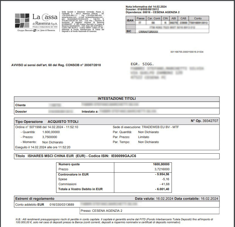 Perché le commissioni degli ETF generano minusvalenze - Acquisto ETF La Cassa di Ravenna