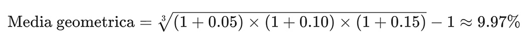 Formula Media Geometrica